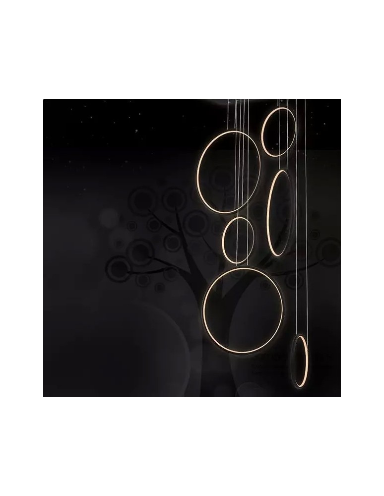Altavola Design: Lampa wisząca Ledowe Okręgi No. 8 czarny 90 cm in 4k Altavola Design: Lampa wisząca Ledowe Okręgi No. 8 czarny 90 cm in 4k