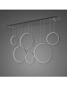 Altavola Design: Lampa Ledowe Okręgi no. 8 czarna 180 cm in 4k 