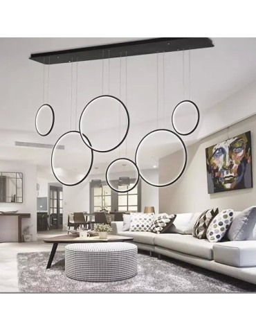 Altavola Design: Lampa Ledowe Okręgi no. 8 czarna 180 cm in 4k  - produkt 2