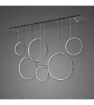 Altavola Design: Lampa wisząca Ledowe Okręgi no. 8 czarna 180 cm in 3k Altavola Design: Lampa wisząca Ledowe Okręgi no. 8 czarna 180 cm in 3k