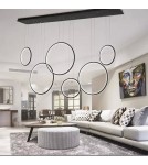 Altavola Design: Lampa wisząca Ledowe Okręgi no. 8 czarna 180 cm in 3k Altavola Design: Lampa wisząca Ledowe Okręgi no. 8 czarna 180 cm in 3k