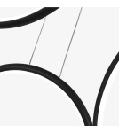 Altavola Design: Lampa wisząca Ledowe Okręgi no. 8 czarna 180 cm in 3k Altavola Design: Lampa wisząca Ledowe Okręgi no. 8 czarna 180 cm in 3k