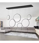 Altavola Design: Lampa wisząca Ledowe Okręgi no. 8 czarna 180 cm in 3k Altavola Design: Lampa wisząca Ledowe Okręgi no. 8 czarna 180 cm in 3k