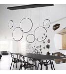 Altavola Design: Lampa wisząca Ledowe Okręgi no. 8 czarna 180 cm in 3k Altavola Design: Lampa wisząca Ledowe Okręgi no. 8 czarna 180 cm in 3k