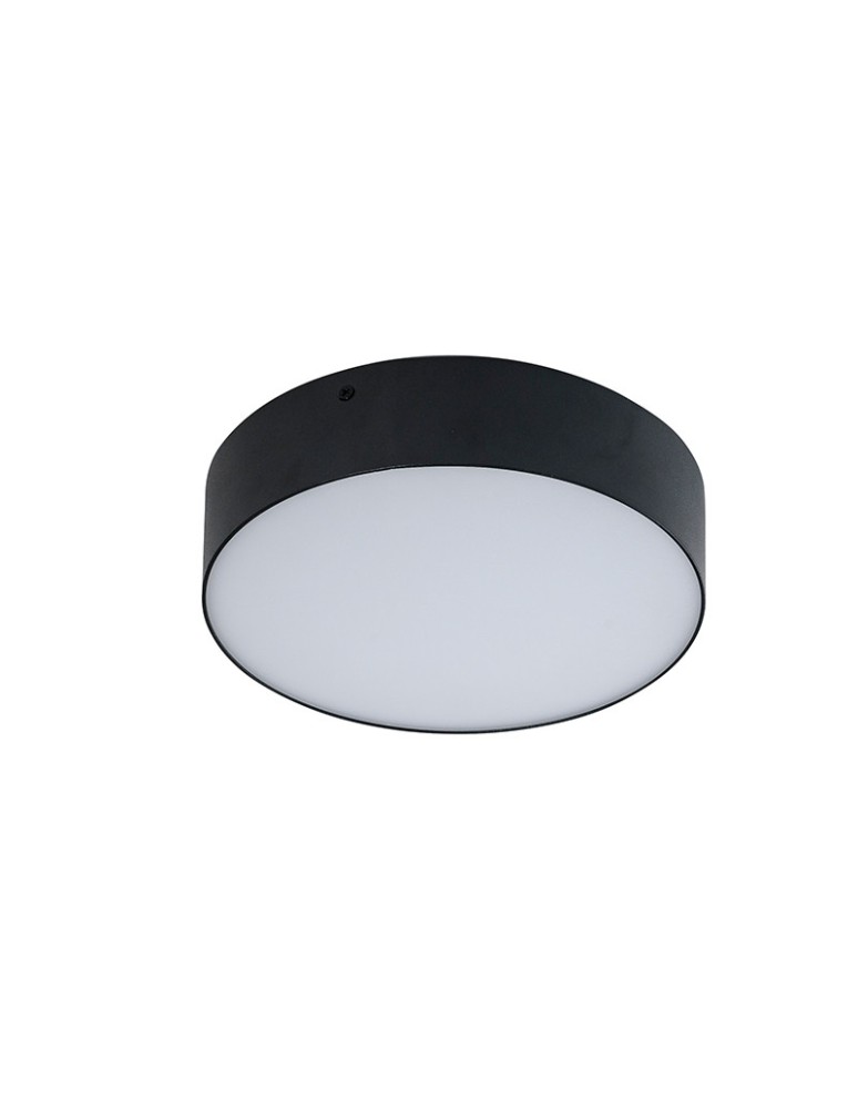 Plafony okrągłe - Azzardo MONZA R 22 4000K BK 1xLED Sufitowa Czarny AZ2262 - produkt kolory-swiatla.pl 1