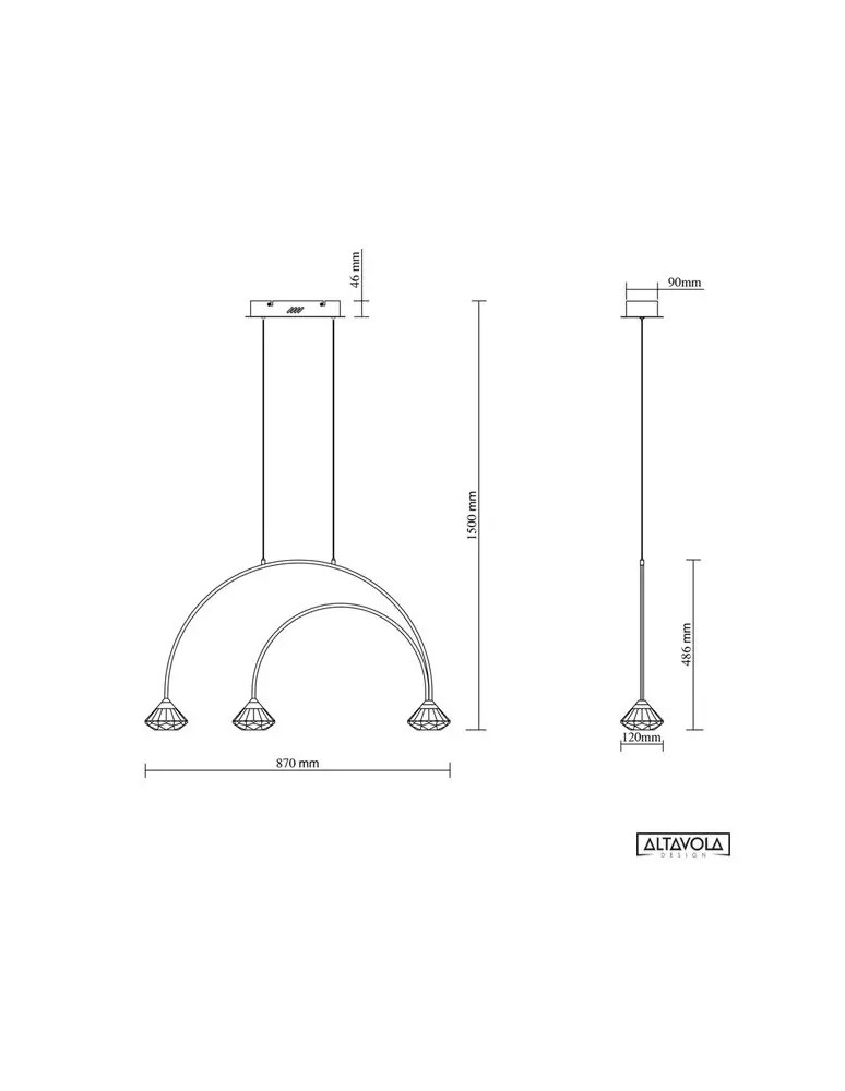 Altavola Design Lampa wisząca TIFFANY No. 3 CL1 Altavola Design Lampa wisząca TIFFANY No. 3 CL1