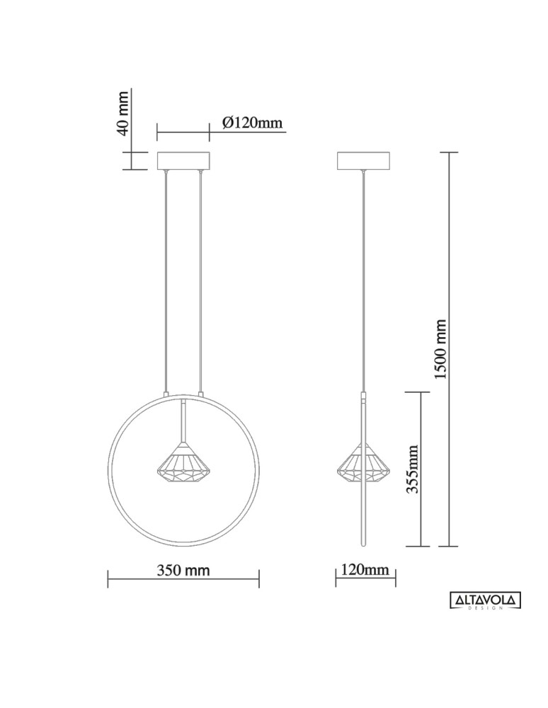 Altavola Design Lampa wisząca TIFFANY No. 1 Altavola Design Lampa wisząca TIFFANY No. 1