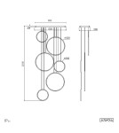 Lampy wiszące okręgi - Altavola Design: Lampa wisząca Ledowe Okręgi No. 8 - 90 cm in 4k biała_ściemnialna  - product 2