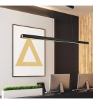 Lampy wiszące nad biurko - Altavola Design Lampa wisząca LINEAR  100cm czarna 3k  - product 3