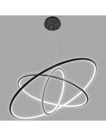 Altavola Design Lampa wisząca Ledowe Okręgi No.3 Φ100 cm in 4k czarna