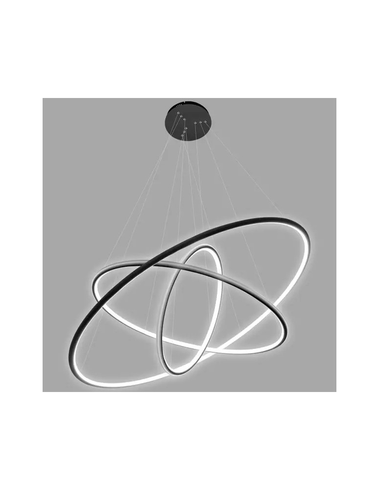 Altavola Design Lampa wisząca Ledowe Okręgi No.3 Φ100 cm in 4k czarna Altavola Design Lampa wisząca Ledowe Okręgi No.3 Φ100 cm in 4k czarna