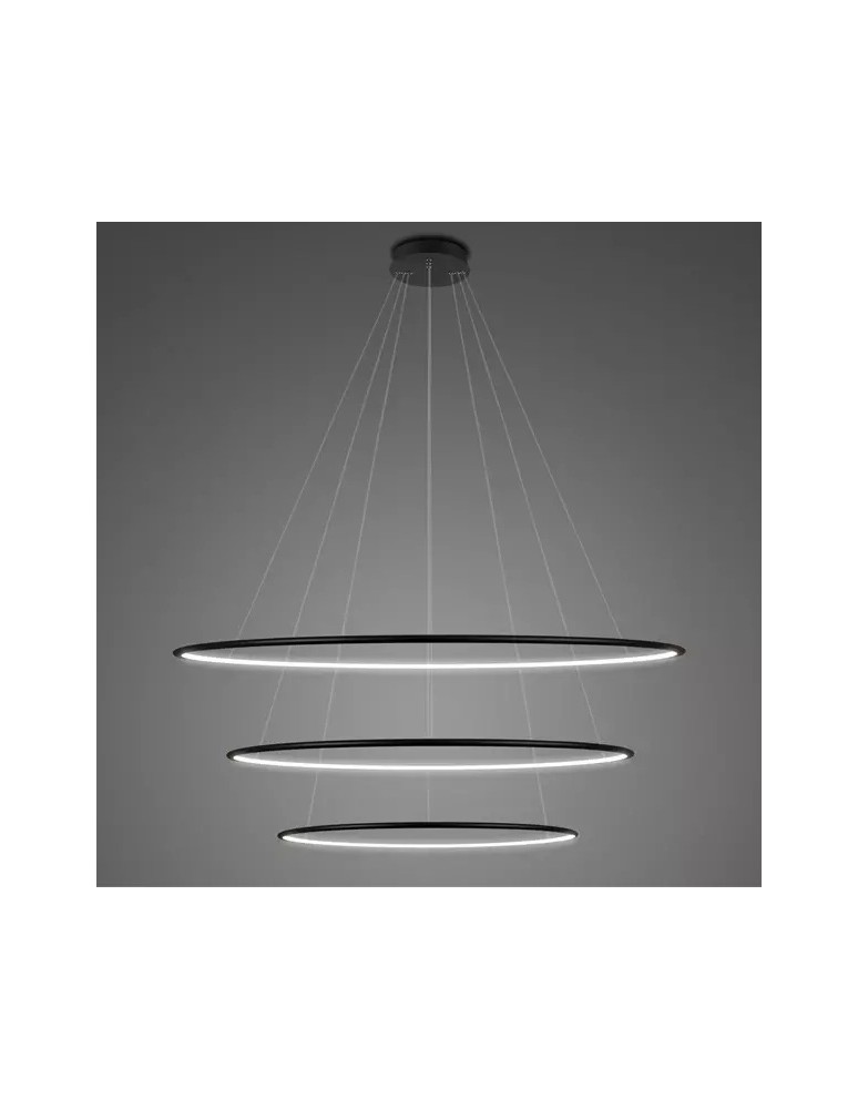 Altavola Design Lampa wisząca Ledowe Okręgi No.3 Φ100 cm in 4k czarna Altavola Design Lampa wisząca Ledowe Okręgi No.3 Φ100 cm in 4k czarna