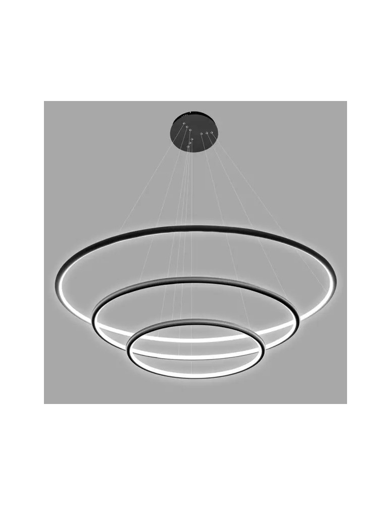 Altavola Design Lampa wisząca Ledowe Okręgi No.3 Φ100 cm in 4k czarna Altavola Design Lampa wisząca Ledowe Okręgi No.3 Φ100 cm in 4k czarna