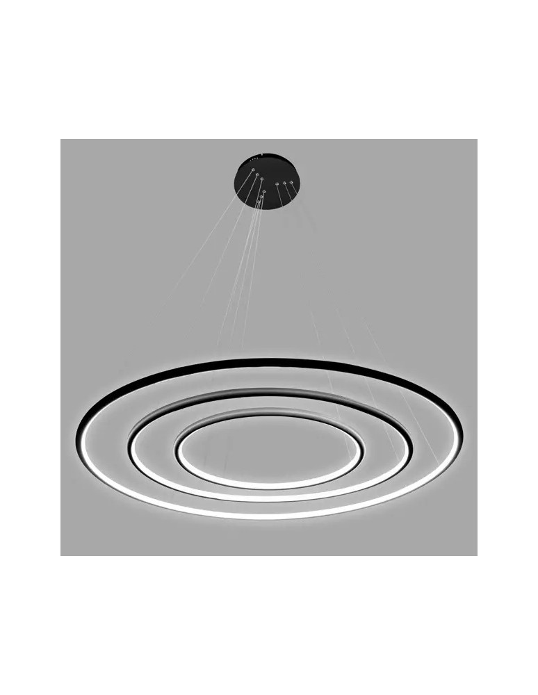 Altavola Design Lampa wisząca Ledowe Okręgi No.3 Φ100 cm in 4k czarna Altavola Design Lampa wisząca Ledowe Okręgi No.3 Φ100 cm in 4k czarna