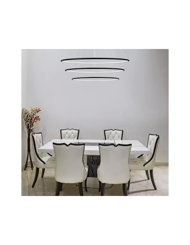 Altavola Design Lampa wisząca Ledowe Okręgi No.3 Φ100 cm in 4k czarna Altavola Design Lampa wisząca Ledowe Okręgi No.3 Φ100 cm in 4k czarna