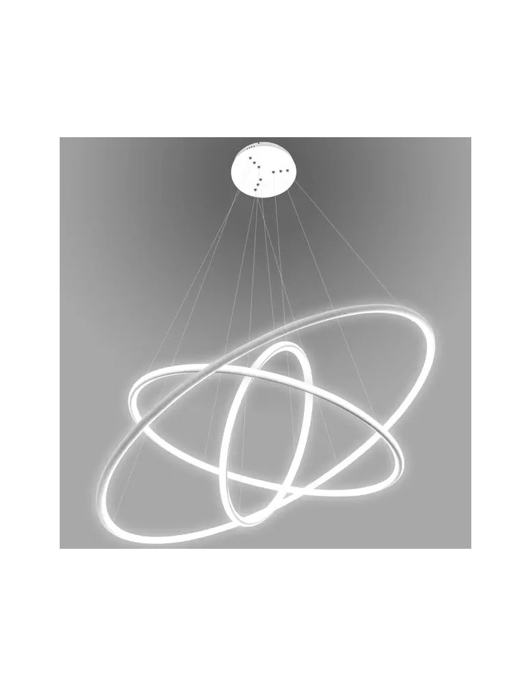 Altavola Design Lampa wisząca Ledowe Okręgi No.3 Φ100 cm in 4k biała ściemnialna 