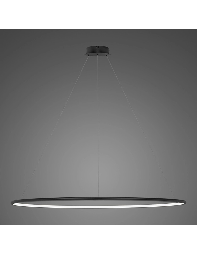 Altavola Design Lampa wisząca Ledowe Okręgi No.1 Φ150 cm in 3k czarna ściemnialna 