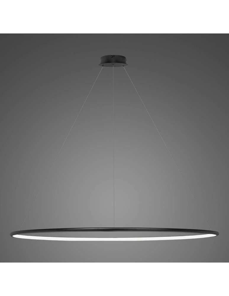 Altavola Design Lampa wisząca Ledowe Okręgi No.1 Φ180 cm in 4k czarna 