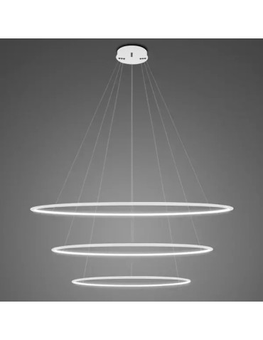 Altavola Design Lampa wisząca Ledowe Okręgi No.3 Φ100 cm in 4k biała