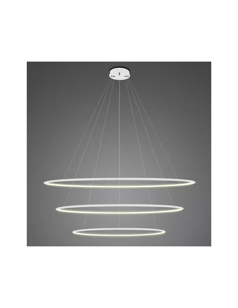 Altavola Design Lampa wisząca Ledowe Okręgi No.3 Φ120 cm in 3k biała 