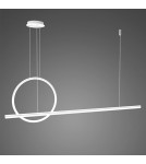 Lampy wiszące nad wyspę - Altavola Design Lampa wisząca LINEA No.2 śr.40 cm 3k biała   - product 1