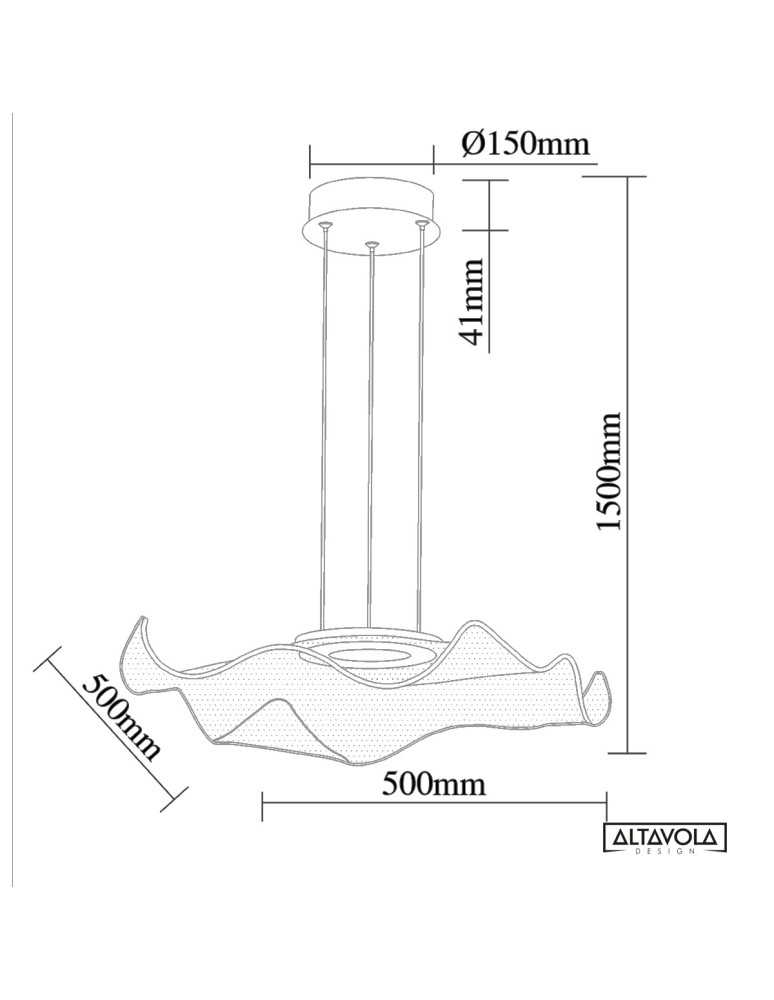 Altavola Design Lampa wisząca Velo No. 2 złota Altavola Design Lampa wisząca Velo No. 2 złota