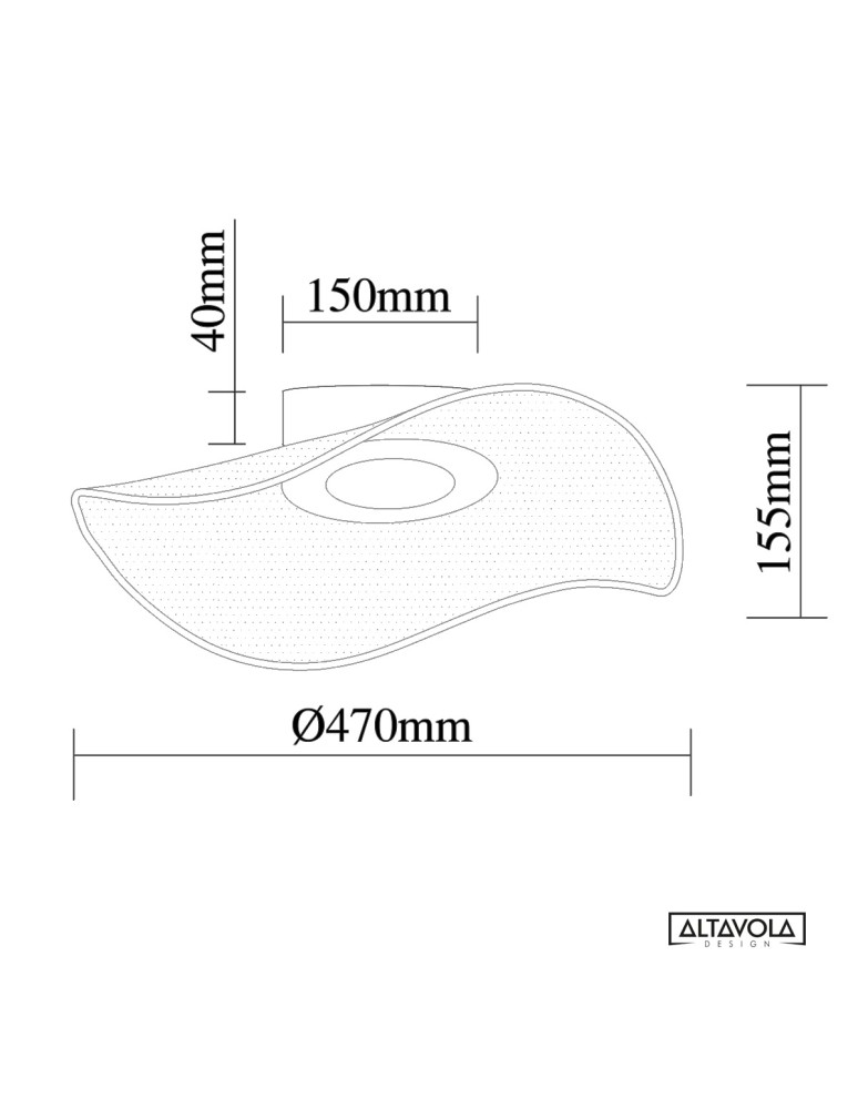 Altavola Design Plafon Velo No. 1 złoty Altavola Design Plafon Velo No. 1 złoty