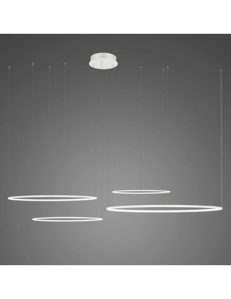 Altavola Design Lampa wisząca Ledowe Okręgi No.4  Φ100 cm in 3k  biała ściemnialna 