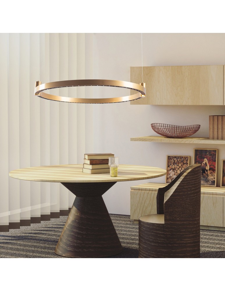 Altavola Design Ledowa lampa wisząca Diamante No.2  CO1 60 cm złota  Altavola Design Ledowa lampa wisząca Diamante No.2  CO1 60 cm złota