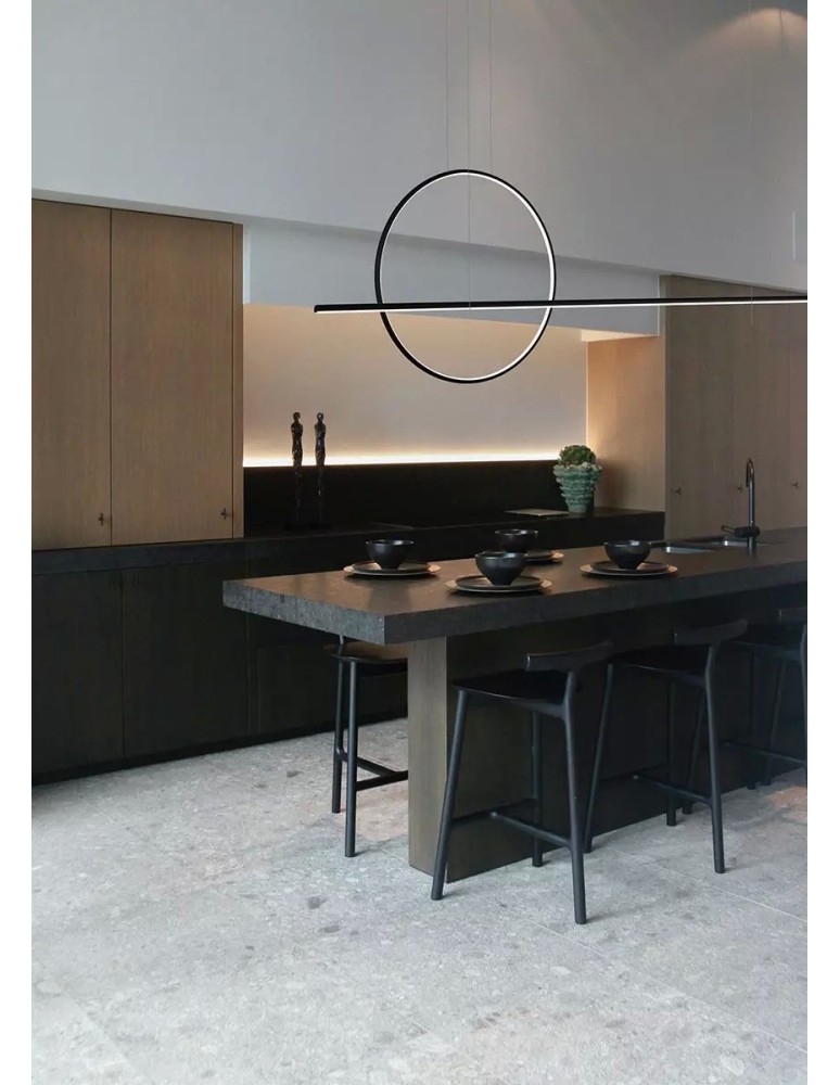 Altavola Design Lampa wisząca LINEA No.2 Φ40 cm czarna 4k  Altavola Design Lampa wisząca LINEA No.2 Φ40 cm czarna 4k