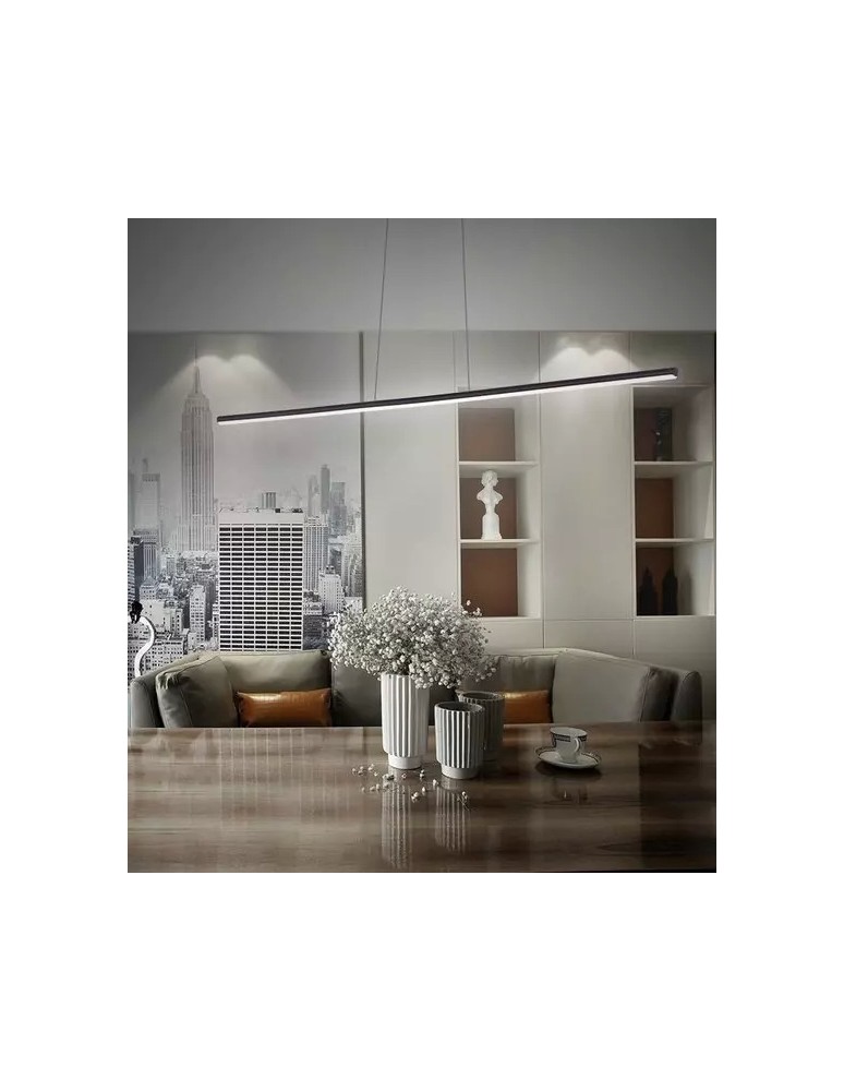 Altavola Design Lampa wisząca LINEA No.1 100cm 3k 16W czarna Altavola Design Lampa wisząca LINEA No.1 100cm 3k 16W czarna