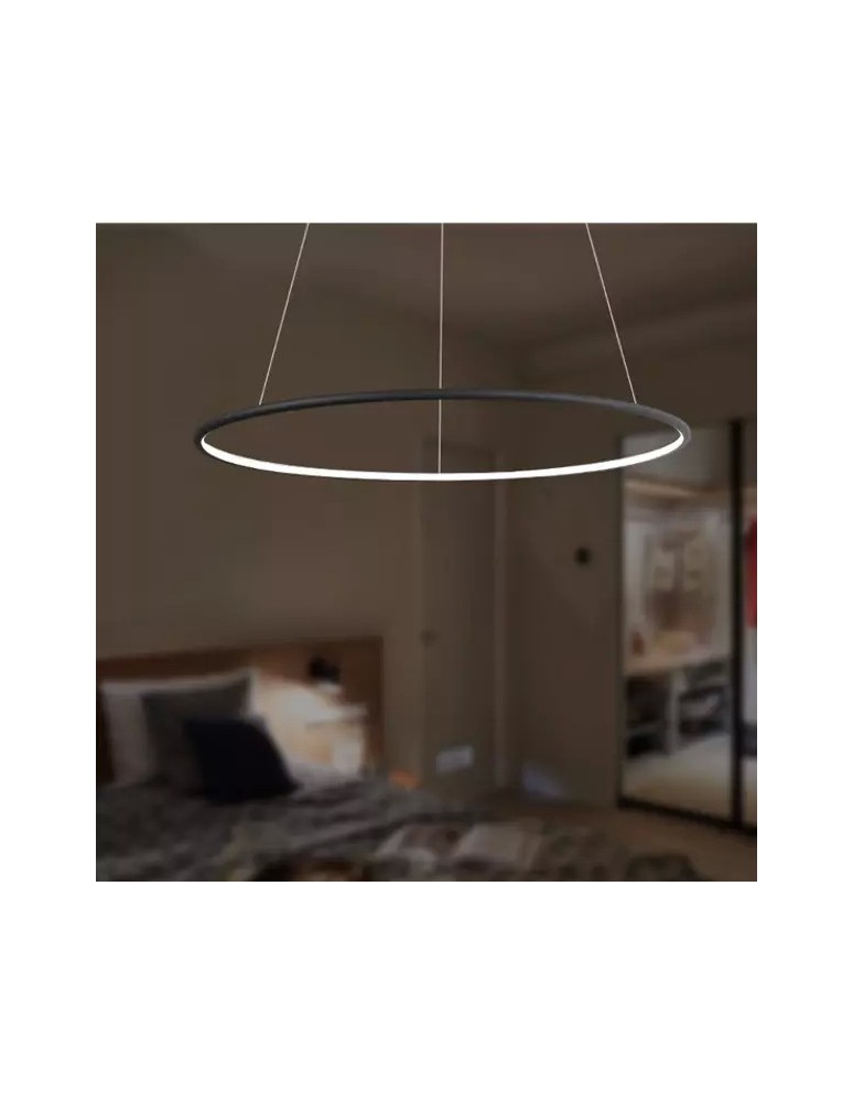 Altavola Design Lampa wisząca Ledowe Okręgi No.1 Φ80 cm in 4k 43W czarna Altavola Design Lampa wisząca Ledowe Okręgi No.1 Φ80 cm in 4k 43W czarna