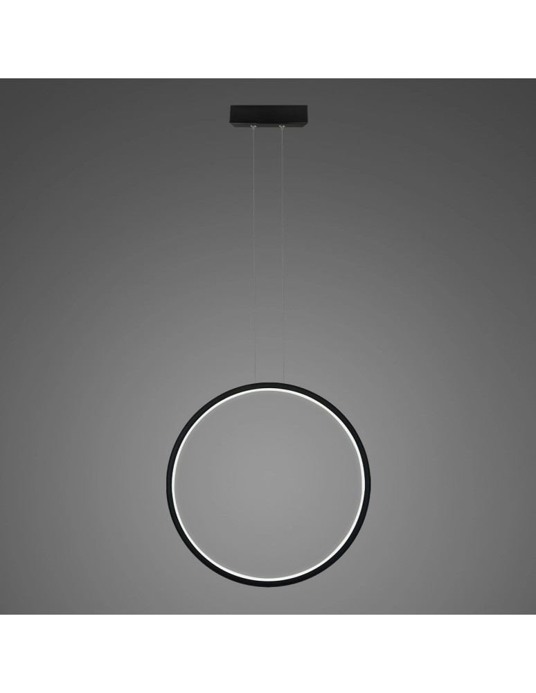 Altavola Design Lampa wisząca Ledowe okręgi No.1 X Φ60cm in 4k 32W czarna 