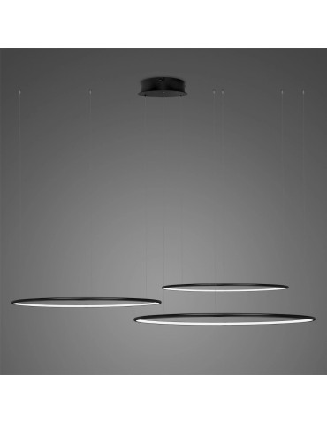 Altavola Design Lampa wisząca Ledowe Okręgi No.3  Φ80 cm in 4k 99W czarna