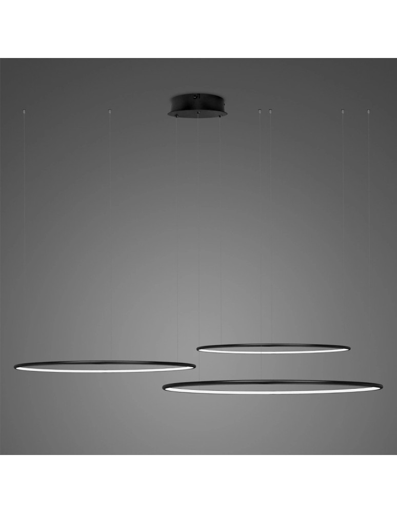 Altavola Design Lampa wisząca Ledowe Okręgi No.3  Φ80 cm in 4k 99W czarna 