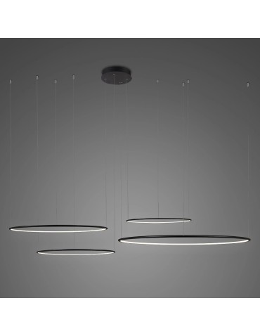 Altavola Design Lampa wisząca Ledowe Okręgi No.4 CO4  Φ100 cm in 3k 152W czarna