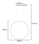Light Prestige Mirror wisząca duża biała 1xLED LP-999/1P L WH Light Prestige Mirror wisząca duża biała 1xLED LP-999/1P L WH