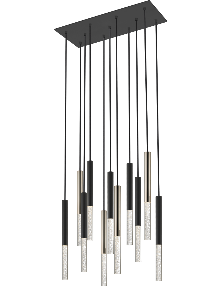 Lampy wiszące sople - Zuma Line One Lampa Wisząca Czarny Mat+Złota/Matt Black+French Gold P0461-11L-P7SD - produkt kolory-swiatla.pl 1
