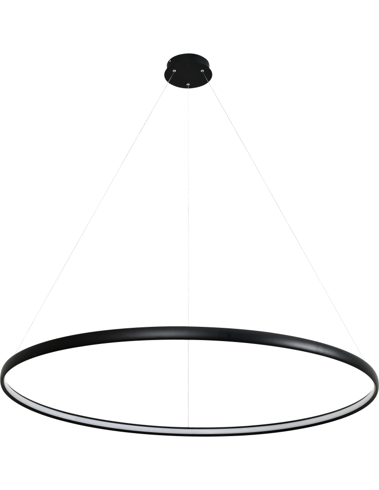 Lampy wiszące okręgi - Zuma Line Carlo Lampa Wisząca Czarny Mat/Matte Black PL210503-1200-BK - produkt kolory-swiatla.pl 1