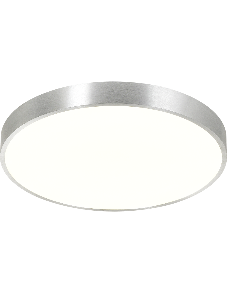 Lampy sufitowe okrągłe - Zuma Line Sierra Lampa Sufitowa Srebrna/Silver CL12100008-SL - produkt kolory-swiatla.pl 1