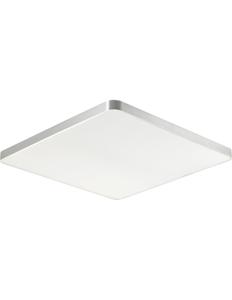Lampy sufitowe kwadratowe - Zuma Line Sierra Lampa Sufitowa Srebrna/Silver CL12100007-SL - produkt kolory-swiatla.pl 1