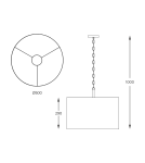 Lampy wiszące z abażurem - Zuma Line Wisząca Inga P06-Gd-Bk P06-GD-BK czarny - product 2