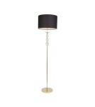 Lampy podłogowe z abażurem - Zuma Line Rea II Lampa Podłogowa Złoto-Czarna/Gold-Black RLL93163-1GB - product 1