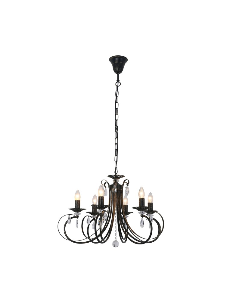 Żyrandole świecznikowe - Zuma Line Novia Lampa Wisząca Czarna/Black RLD94217-6B - produkt kolory-swiatla.pl 1