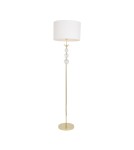 Lampy podłogowe z abażurem - Zuma Line Rea Ii Lampa Podłogowa Złoto-Biała/Gold-White RLL93163-1GW - product 1