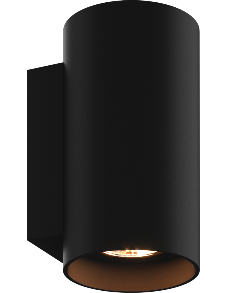Kinkiety tuby - Zuma Line Sandy WL Round Kinkiet Czarny/Black 92696-N - produkt kolory-swiatla.pl 1