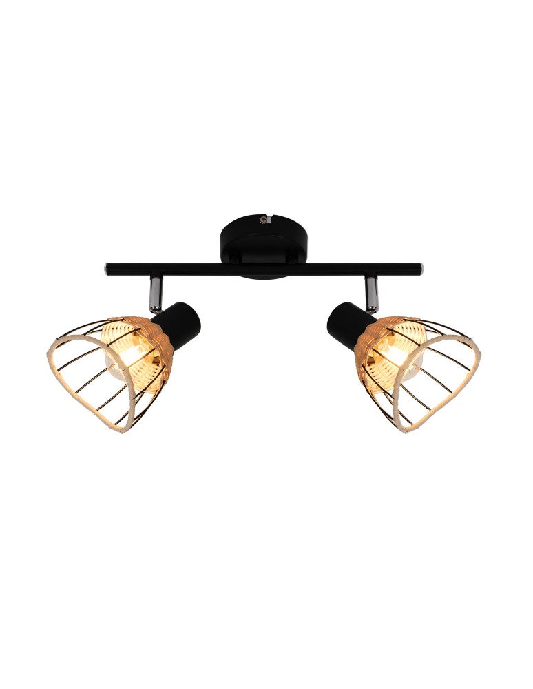 Lampy sufitowe reflektory - Zuma Line Gent Lampa Sufitowa P20084-2TU czarny - produkt kolory-swiatla.pl 1