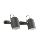 Kinkiety podwójne - Zuma Line Aries Kinkiet A6005-2A czarny mat - product 1