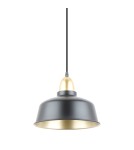 Lampy wiszące industrialne - Zuma Line Mensa Lampa Wisząca A8063-BK czarny mat - product 1