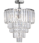 Lampy sufitowe z kryształami - Zuma Line Amedeo Lampa Sufitowa FC17106/6+3+1-CHROME+CL chrom - product 1